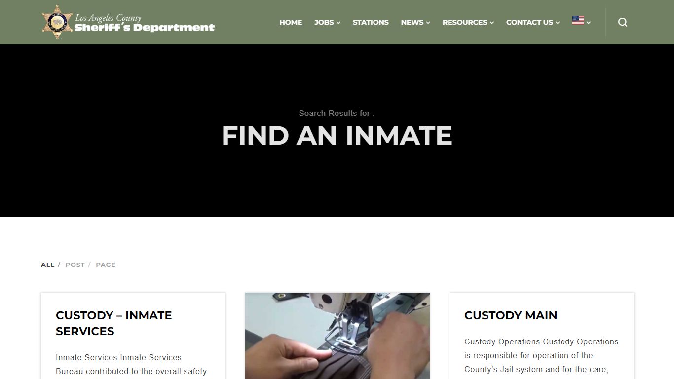 FIND AN INMATE - Los Angeles County Sheriff's Department